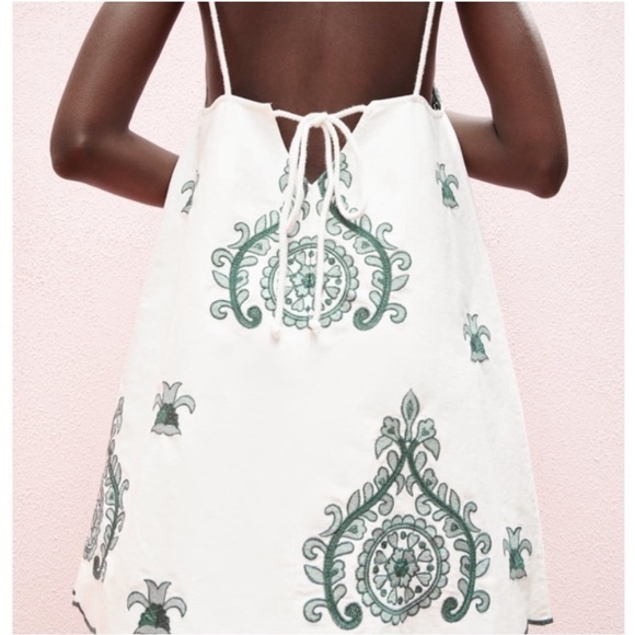 Zara Embroidered Mini Dress - Picture 6 of 16